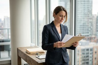 femme professionnelle discutant d'investissement immobilier avec un client