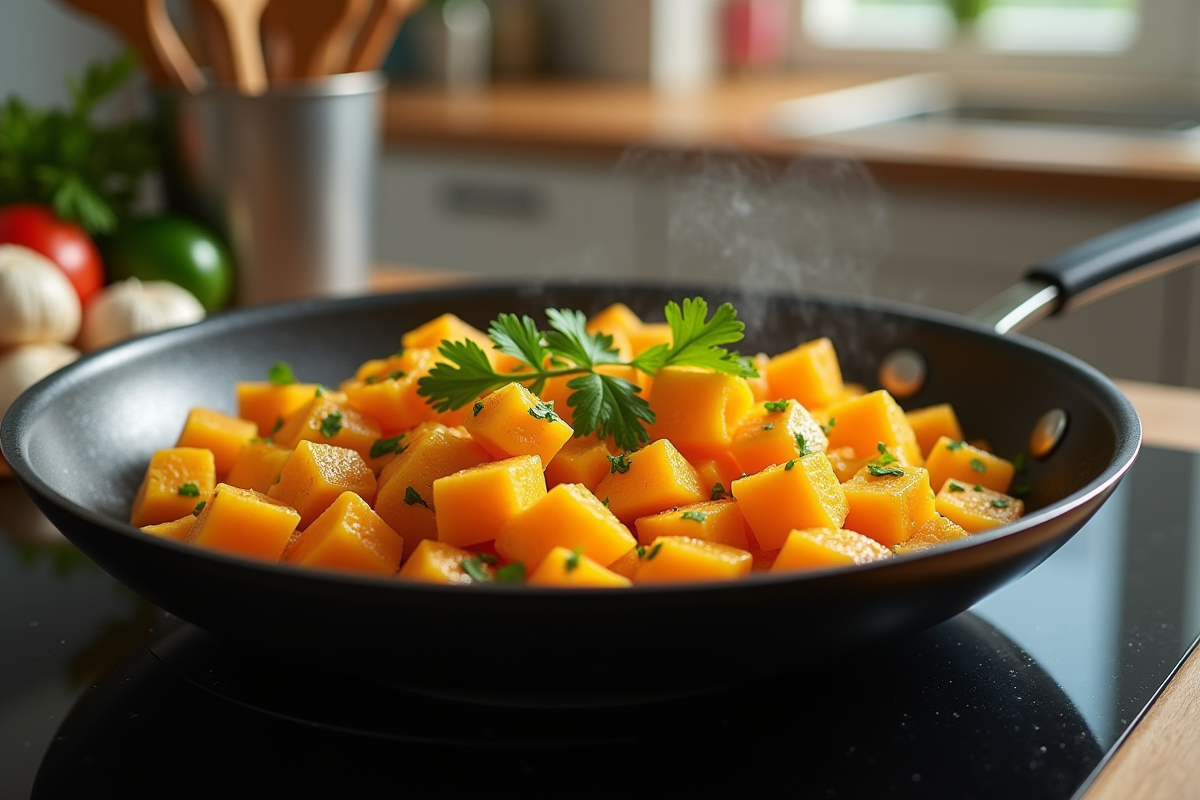 courge poêle