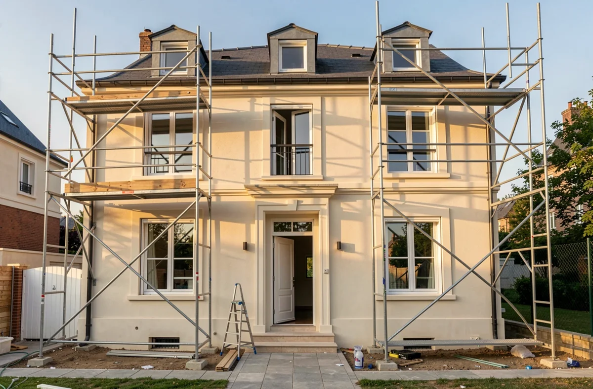 Maison en travaux financés par un prêt immobilier