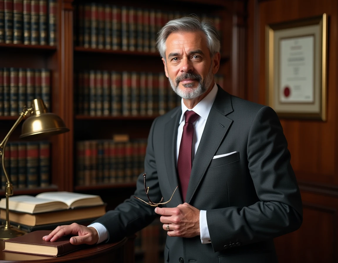 Maître Dominique Adenot, avocat généraliste au barreau de Clermont-Ferrand, en portrait dans son cabinet traditionnel