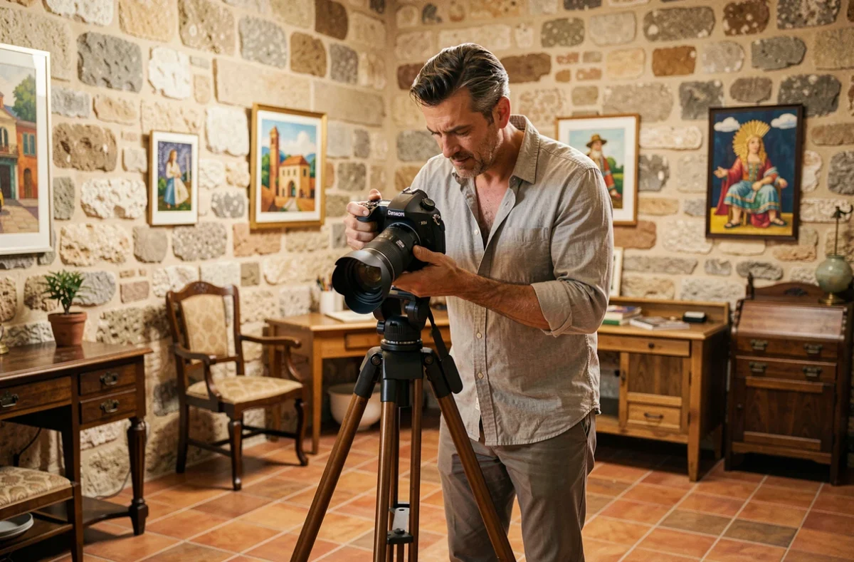 Photographe du Studio Tivoli dans un atelier en pierre au cœur du quartier du Panier à Marseille